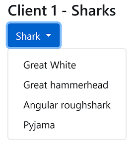 First Shark Dropdown