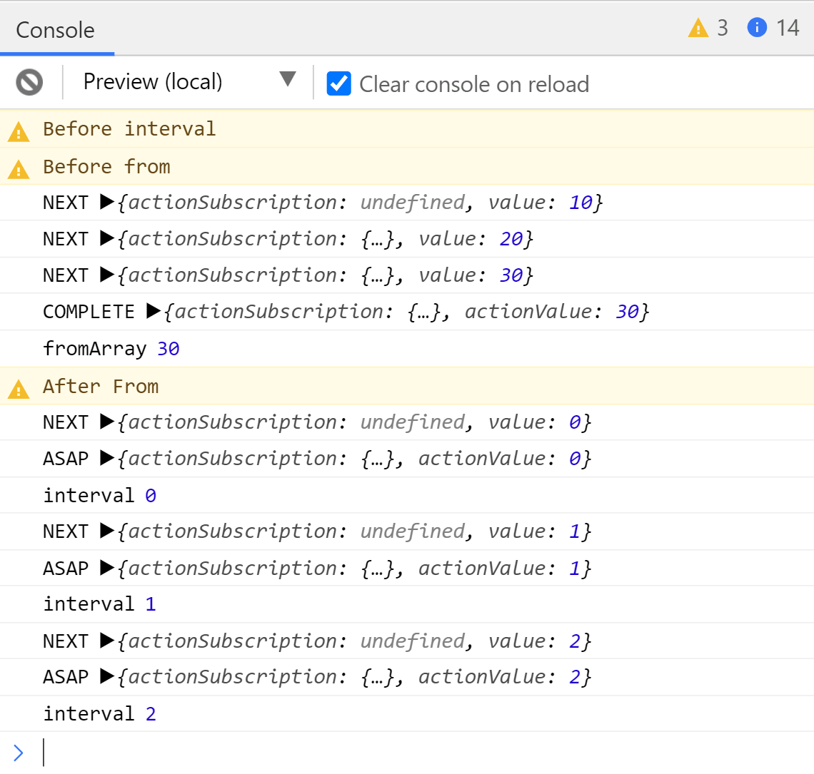 Console Output