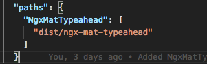 tsconfig.json with paths array