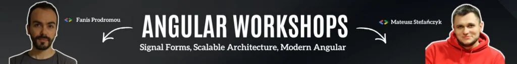 angular workshops for developers: signal forms, scalable architecture, modern angular, led by GDEs